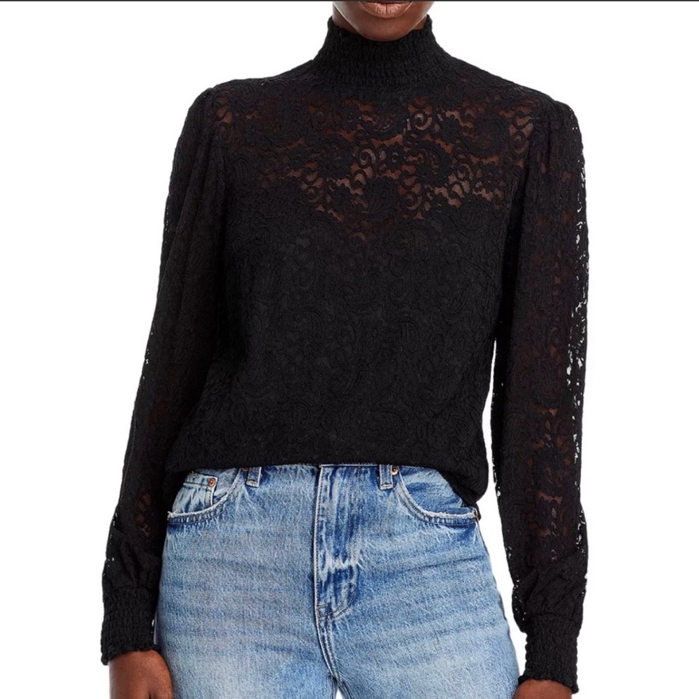 Aqua Lace Turtleneck